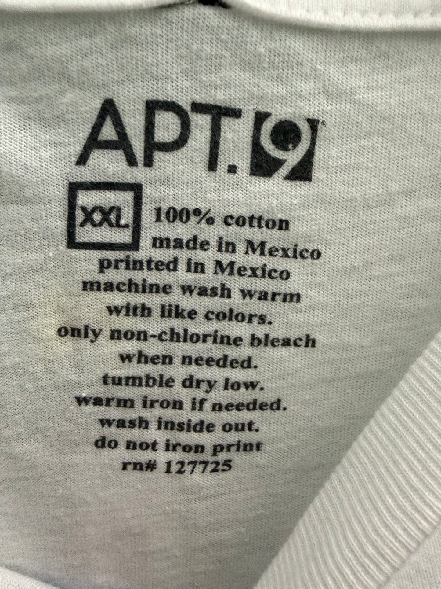 Apt 9 Men's White Graphic Tee Crew Neck Palm Trees Size XXL