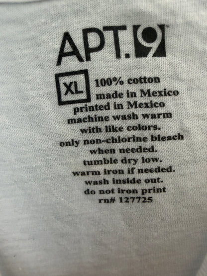 Apt. 9 Men's Tropical Palm Tree Graphic Tee- White  (Size XL) -  New!