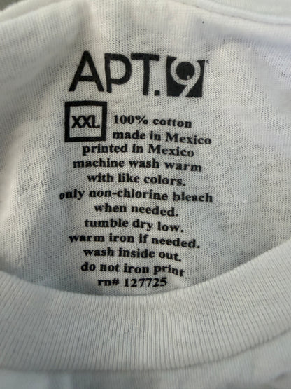 Apt. 9 Men's Tropical Palm Tree Graphic Tee- White  (Size XL) -  New!