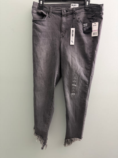 William Rast Gray Perfect Skinny Fringe Hem Jeans Size 32