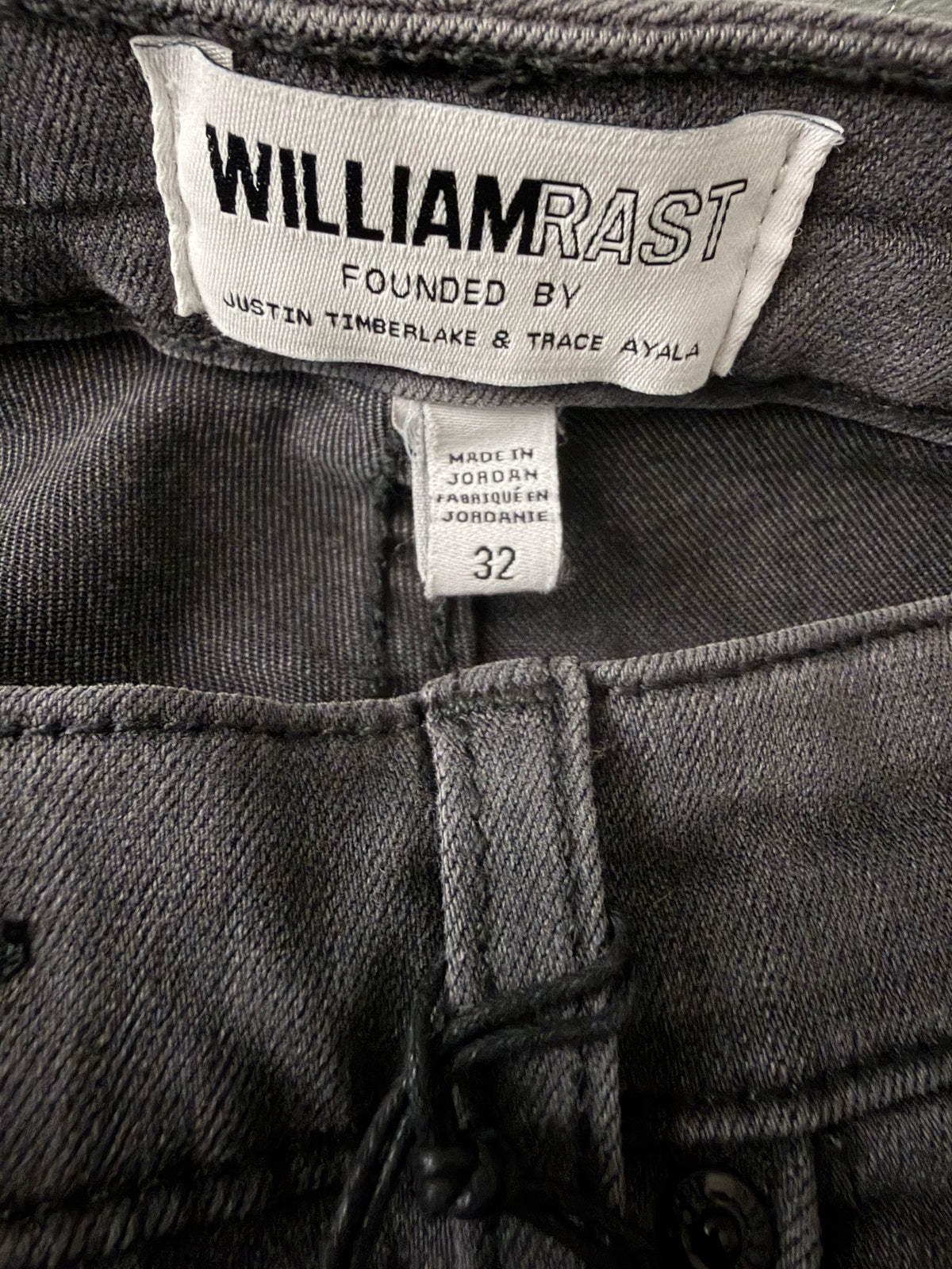 William Rast Gray Perfect Skinny Fringe Hem Jeans Size 32