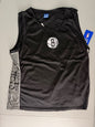 Front view of a brand new men's Ultra Game NBA Brooklyn Nets mesh basketball tank top jersey, size XXL