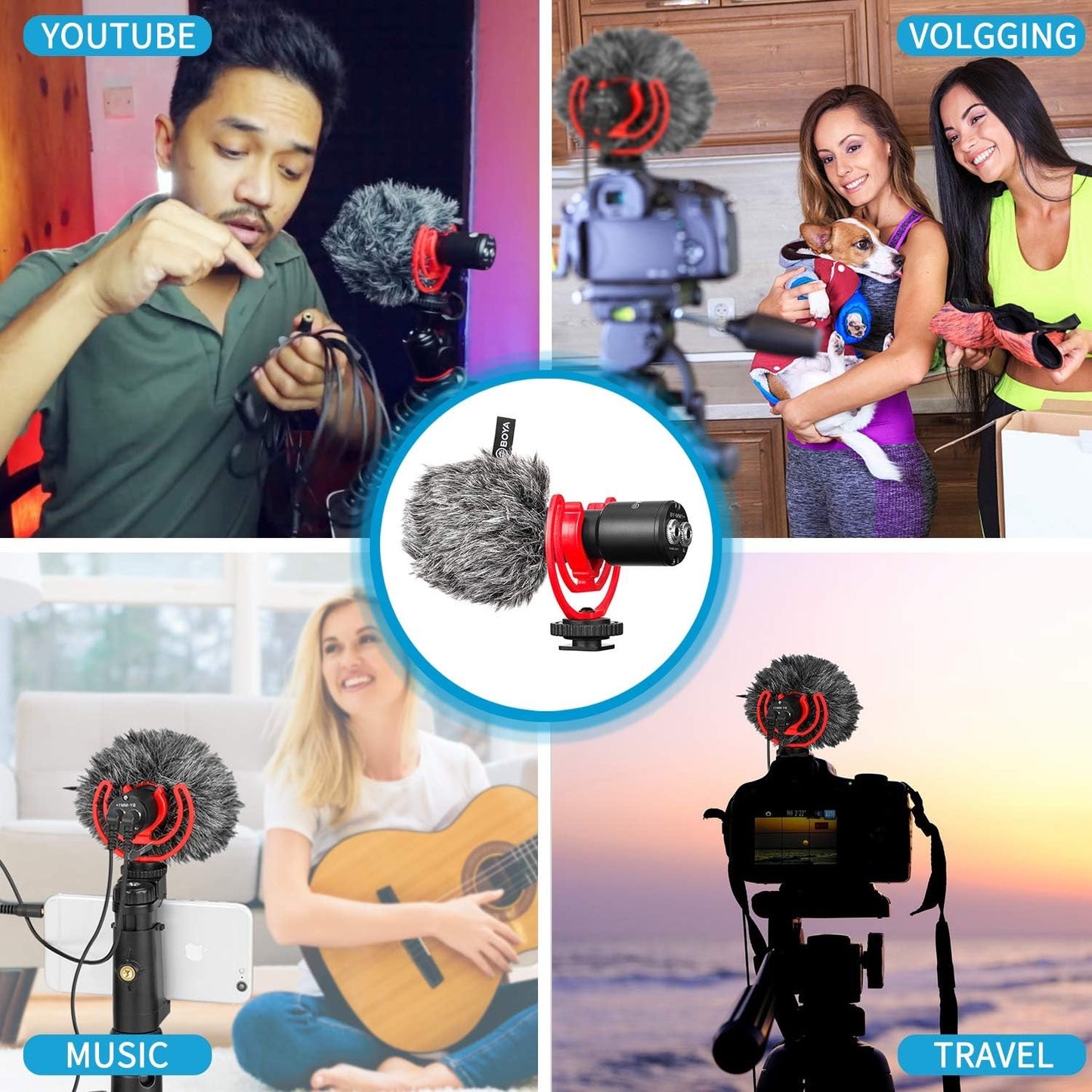 Boya Super-Cardioid Condenser Shotgun Microphone By-MM1 +