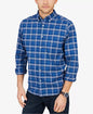 Nautica Men's Plaid Button Down long Sleeve Stretch Shirt Blue Size XL