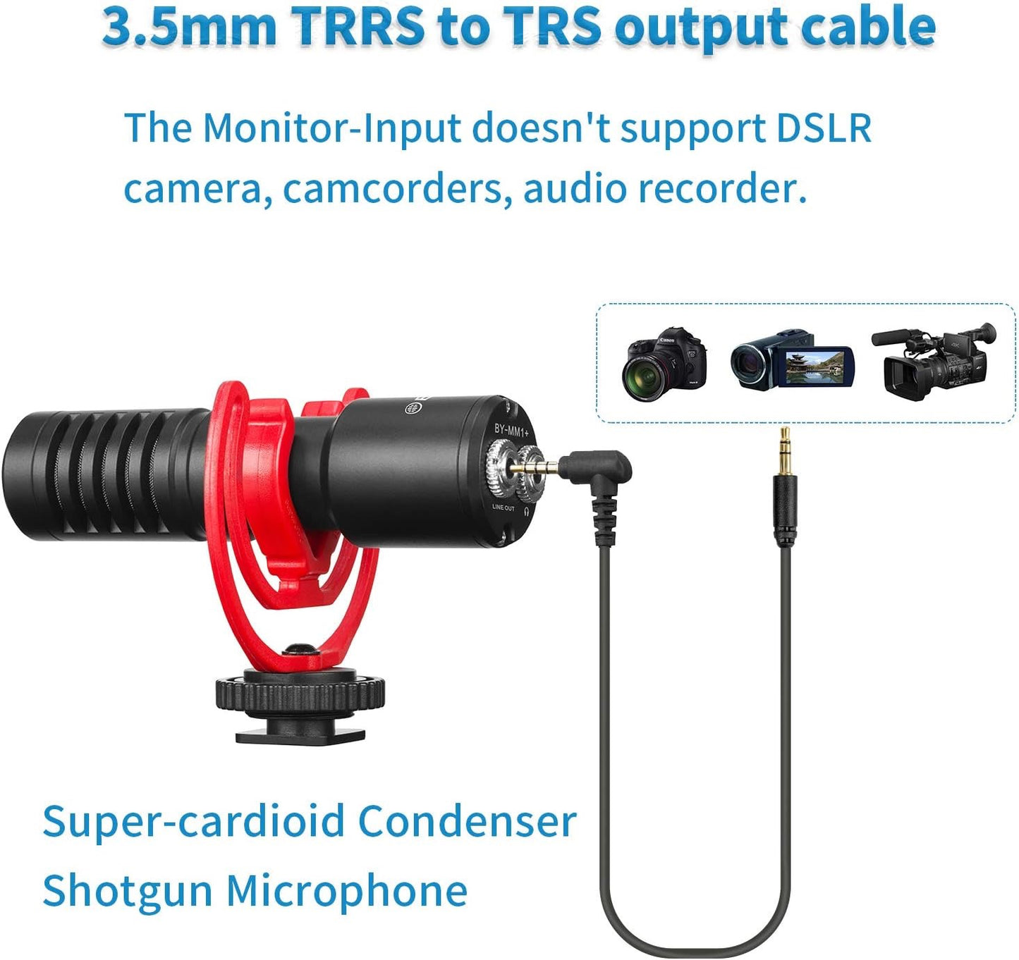 Boya Super-Cardioid Condenser Shotgun Microphone By-MM1 +