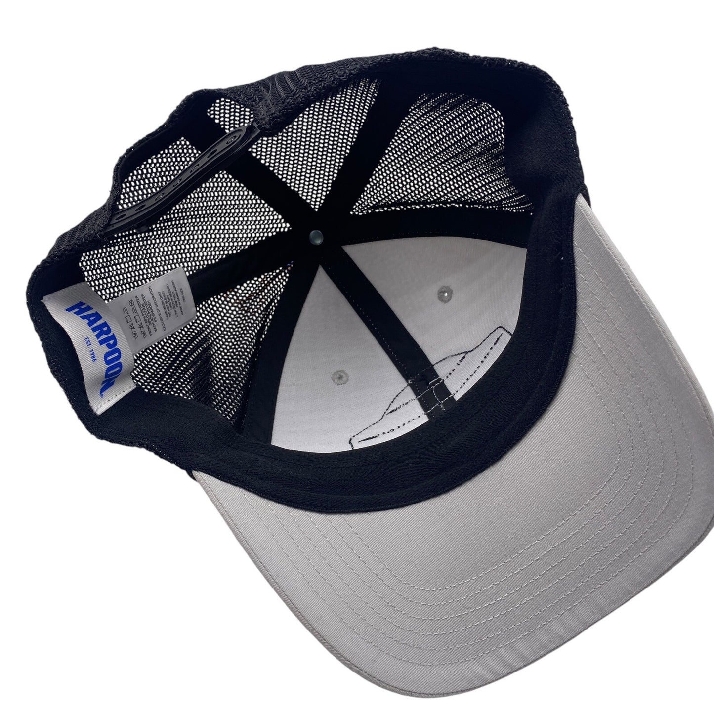 Harpoon Brewery EST. 1986 Mid Crown Fit Snapback Hat Cap Gray