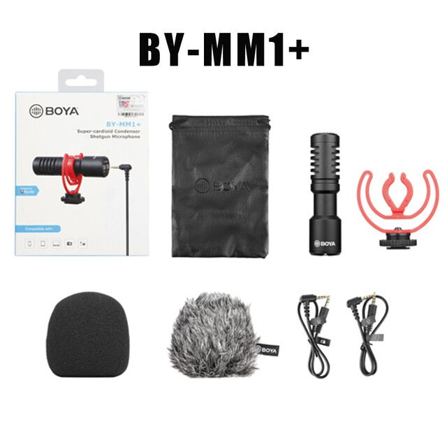 Boya Super-Cardioid Condenser Shotgun Microphone By-MM1 +