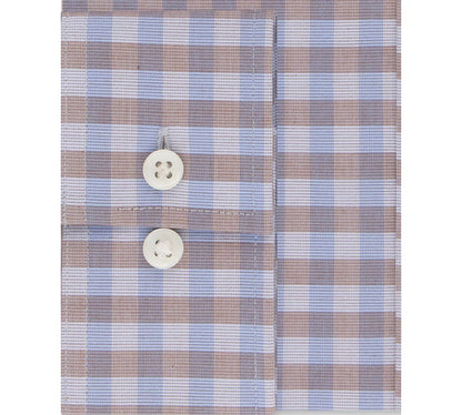 Michael Kors Men's Regular Fit Air Soft Stretch Check Dress Shirt