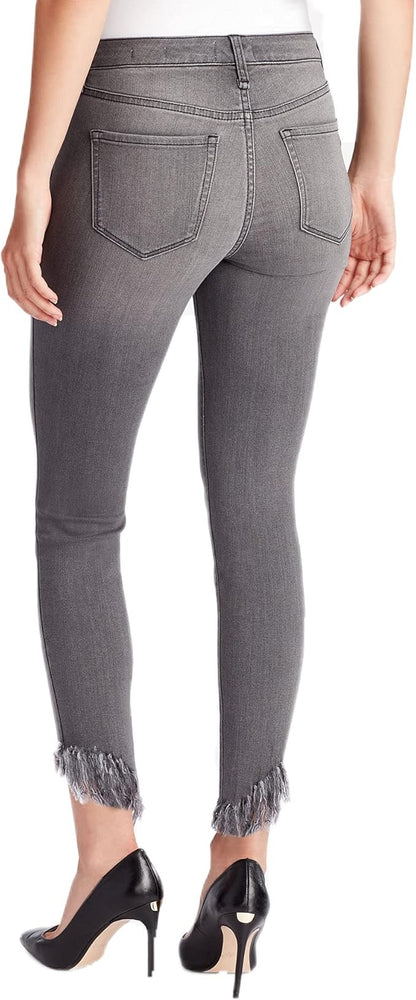 William Rast Stretch Perfect Skinny Jean Ankle Gray Frayed Women's -32