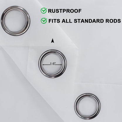 Single Panel Outdoor Indoor Curtains White Sheer Patio 108 Inch Length