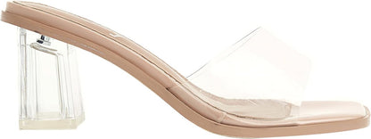 Vivianly Women's Low Block Heels Mules Sandals Open Toe Slides Shoes