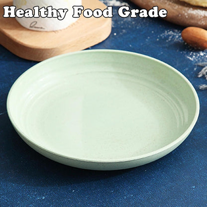Wheat Straw Plates 7.8" Round Unbreakable Microwave Safe