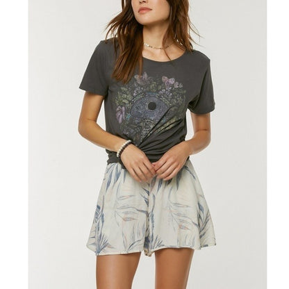 O'Neill Kalista Palm Print Shorts Women's High Waisted Flowy Shorts