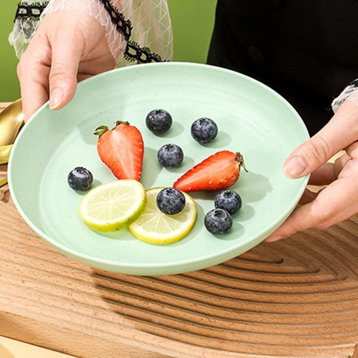 Wheat Straw Plates 7.8" Round Unbreakable Microwave Safe