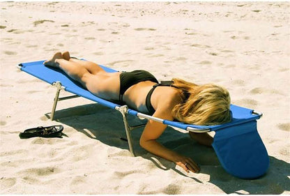 Ostrich Chaise Lounge Facedown Beach Camping Pool Tanning Chair Blue