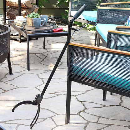 36-Inch Log Grabber Claw Tongs Fire Pit Tongs Spring Lever Action