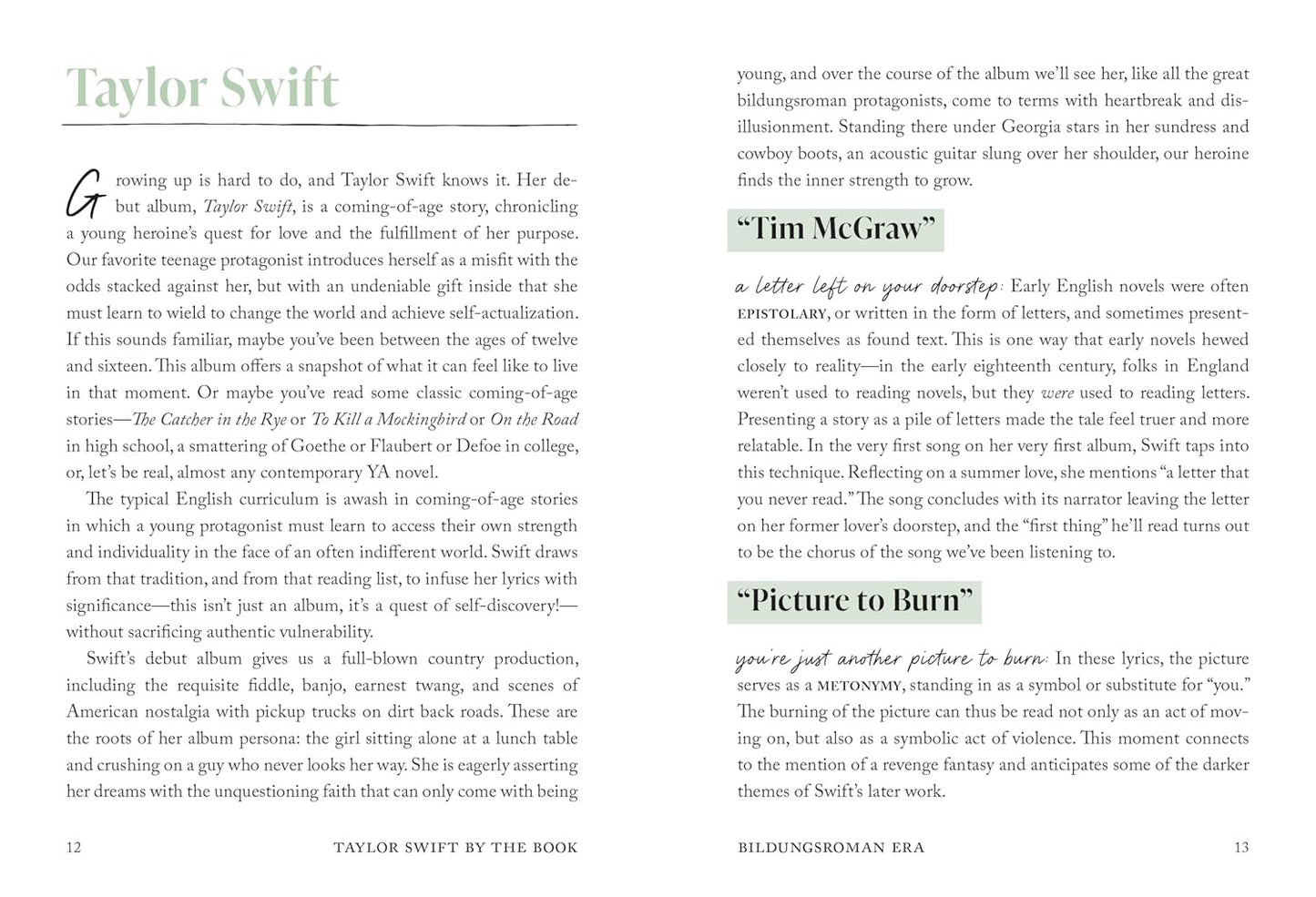 Taylor Swift By The Book: The Literature Behind the Lyrics-Hardcover