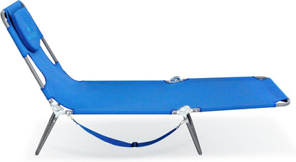 Ostrich Chaise Lounge Facedown Beach Camping Pool Tanning Chair Blue
