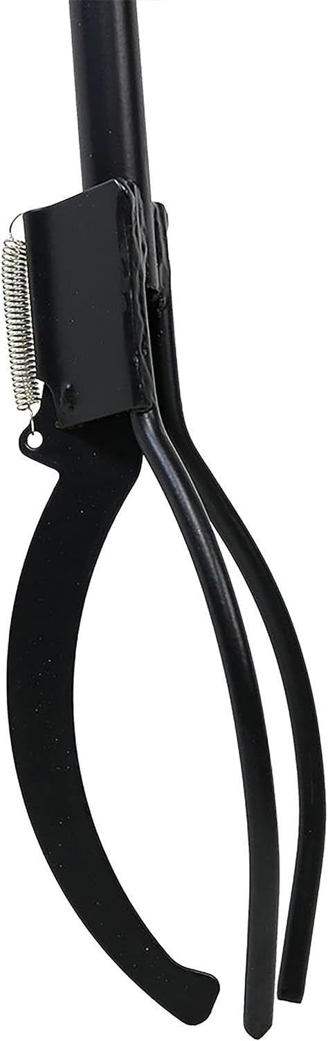 36-Inch Log Grabber Claw Tongs Fire Pit Tongs Spring Lever Action