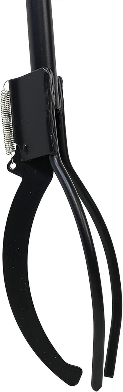 36-Inch Log Grabber Claw Tongs Fire Pit Tongs Spring Lever Action