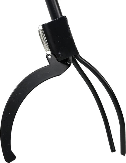 36-Inch Log Grabber Claw Tongs Fire Pit Tongs Spring Lever Action