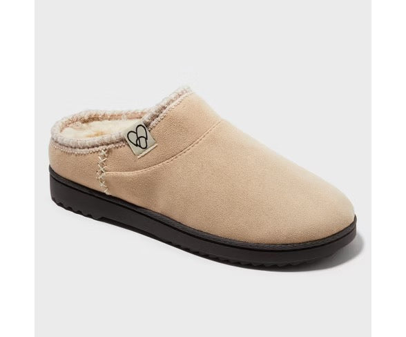 Dearfoams Women's Clog Slippers Memory Foam Indoor/Outdoor Brown