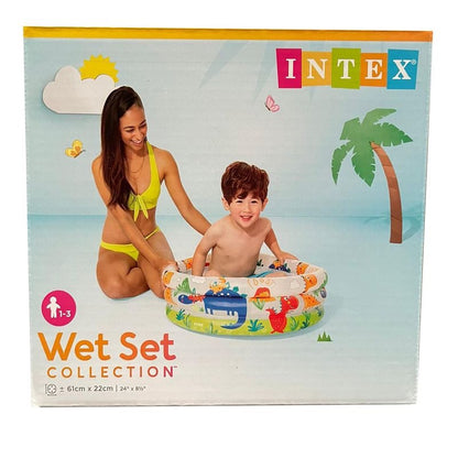 Intex Dinosaur Inflatable Swimming Pool 3 Ring Baby Dino Buddies