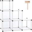 6-Cube Storage Organizer, Stackable Closet, Bookshelf, Clothes, Shoes