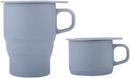 Collapsible Silicone Travel Cup with Lid & Straw for Hot & Cold Drinks
