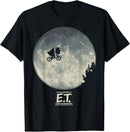 E.T. The Extra Terrestrial Silhouette Logo T-Shirt Flying Bike Scene