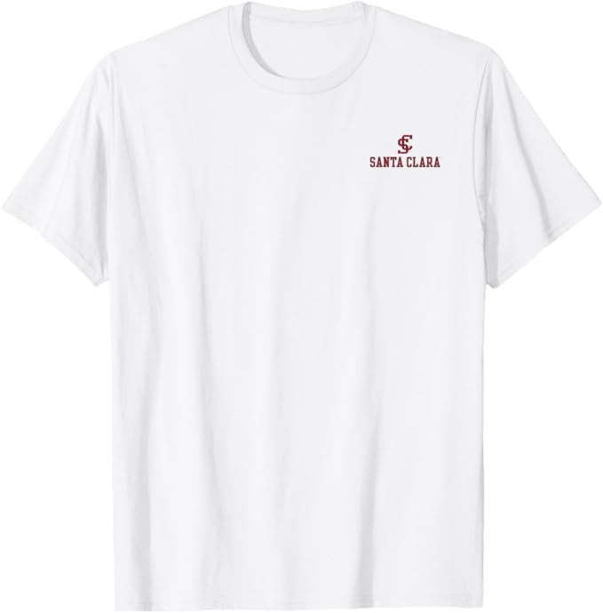 Santa Clara Broncos Left Chest Icon 2 Two-Sided T-Shirt Men's
