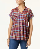 Style & Co Plaid Autumn Retreat Heirloom Checks Work Shirt