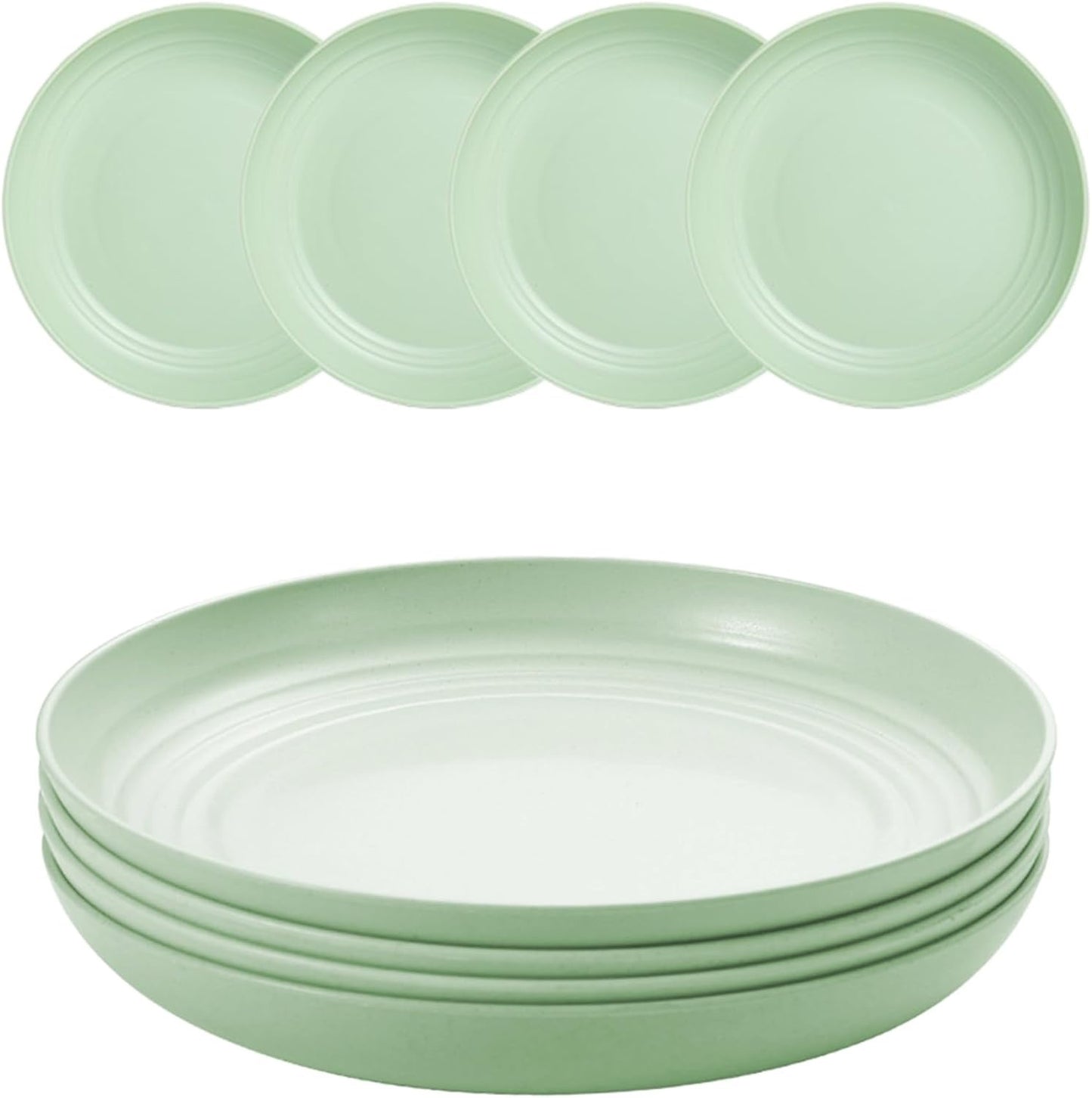 Wheat Straw Plates 7.8" Round Unbreakable Microwave Safe