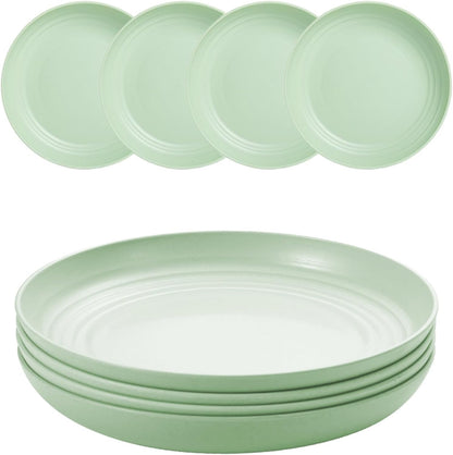 Wheat Straw Plates 7.8" Round Unbreakable Microwave Safe