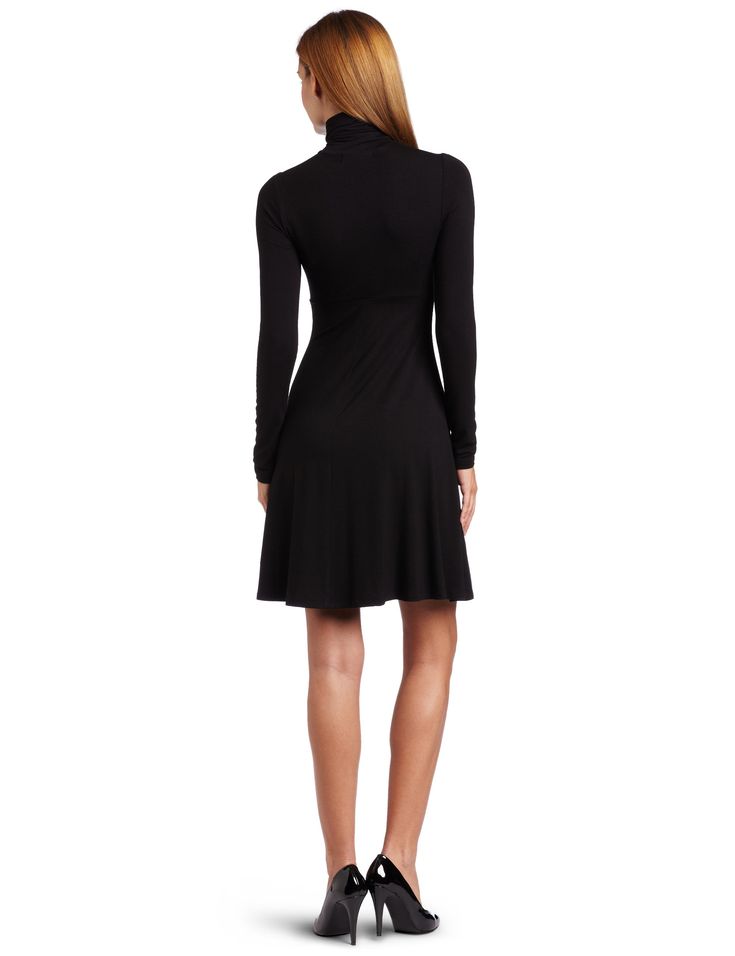 Karen Kane Turtleneck Sweater Dress Long Sleeve Black - Medium