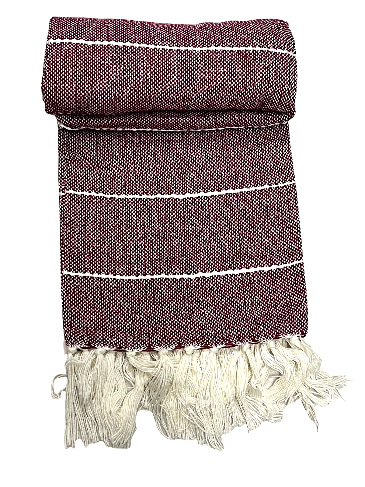 Opal House Woven Acrylic Stripe Throw Blanket With Fringe Tassels