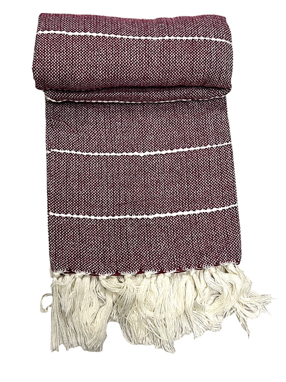 Opal House Woven Acrylic Stripe Throw Blanket With Fringe Tassels