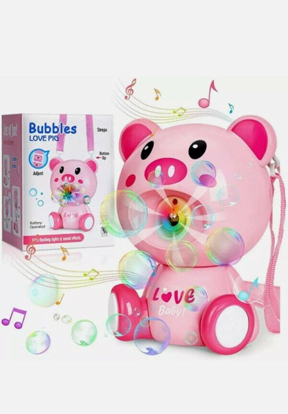 Bubbles Love Pig Blowing Machine for Kids Outdoor and Party Play